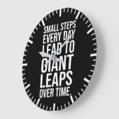 Kleine Schritte zu Riesenschritten - Erfolg Motivi Große Wanduhr (Winkel)