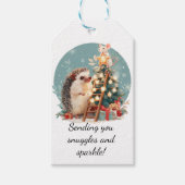 Kleine Schwänze & Twinkle Lights Geschenkanhänger (Vorderseite)