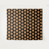 Kleine Schwarz-Gold-Logo-Schritt und Wiederholung Wandteppich (Vorderseite (Horizontal))