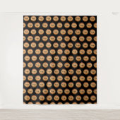 Kleine Schwarz-Gold-Logo-Schritt und Wiederholung  Wandteppich (Vorderseite)