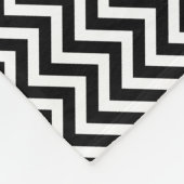 Kleine Schwarz-Weiß-Größe Vertikal Zickzack Fleecedecke (Ecke)