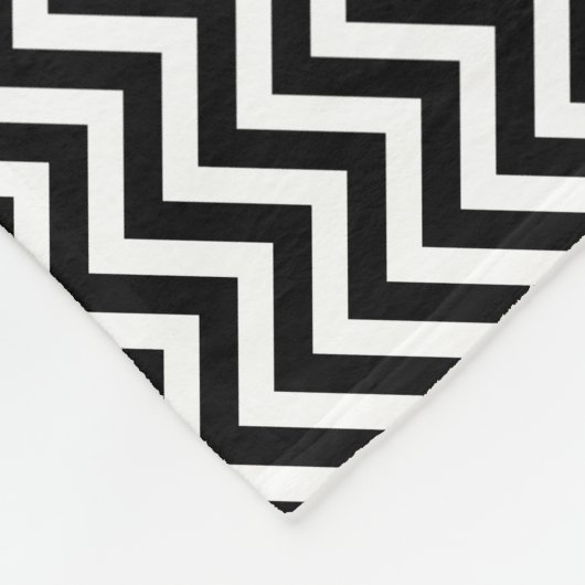 Kleine Schwarz-Weiß-Größe Vertikal Zickzack Fleecedecke (Ecke)