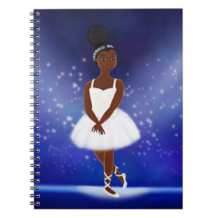 Kleine schwarze Ballerina Notizbuch Notizblock