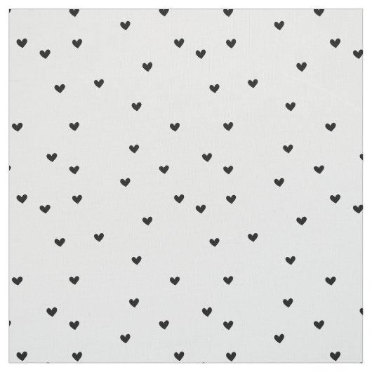 Kleine schwarze Herzen Stoff (Muster)