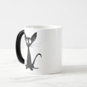 Kleine schwarze Katze Verwandlungstasse (Vorderseite Links)