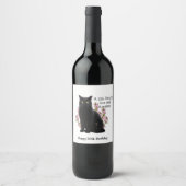 KLEINE SCHWARZE KATZE WEINETIKETT (Vorderseite)