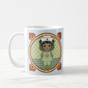 Kleine schwarze Mädchenschwester Kaffeetasse