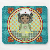 Kleine schwarze Mädchenschwester Mousepad (Vorne)