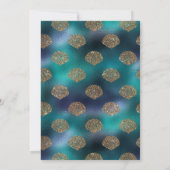 Kleine schwarze Meerjungfrauendusche unter Wasser Einladung (Rückseite)