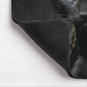 Kleine schwarze Miezekatze Mousepad (Ecke)