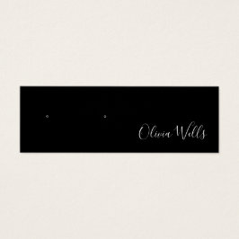 Kleine schwarze Skriptsteckerkarte mit Earring Dis