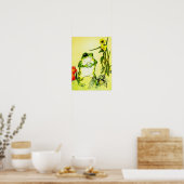 Kleine schwarze Spinne bietet Platz Poster (Küche)