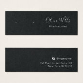 Kleine schwarze Stuhleroden Schmuckkarte (Vorne & Hinten)