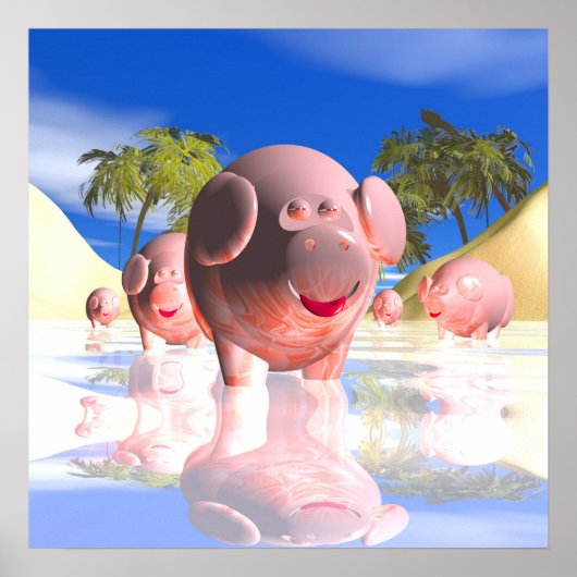 Kleine Schweine Poster (Vorne)