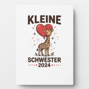 Kleine Schwester 2024 Niedliche Giraffe Schwester  Fotoplatte