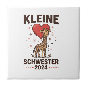Kleine Schwester 2024 Niedliche Giraffen-Schwester Fliese