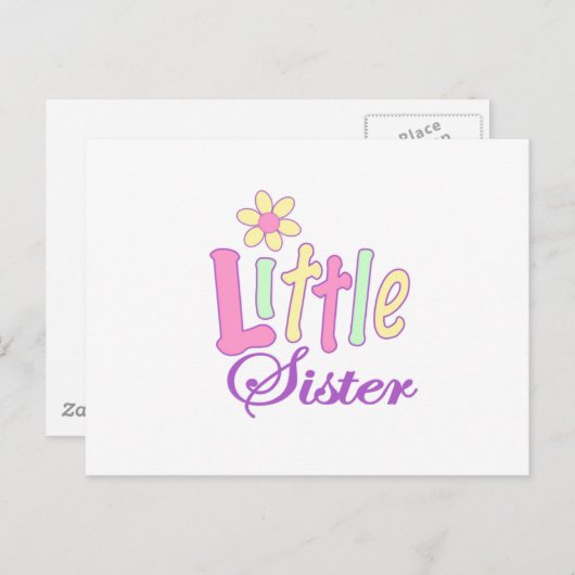 Kleine Schwester (Blume) Postkarte (Vorne/Hinten)