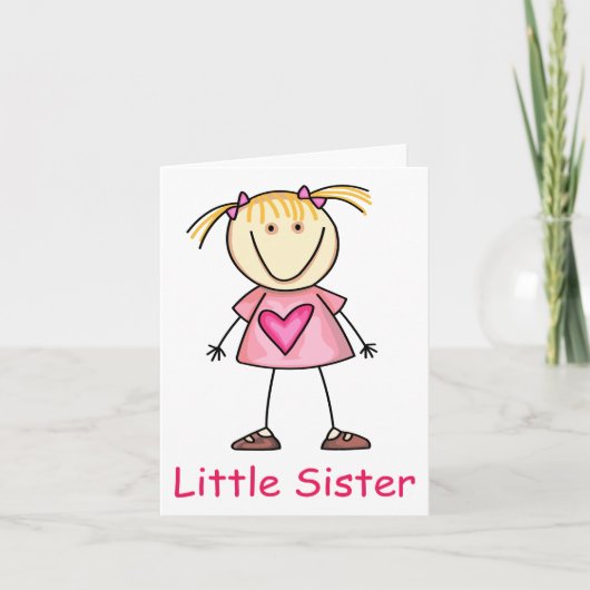 KLEINE SCHWESTER DANKESKARTE (Vorderseite)