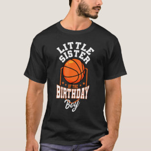 Kleine Schwester des Geburtstags Basketball-Themas T-Shirt