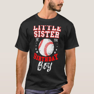 Kleine Schwester des Geburtstags Boy Baseball Them T-Shirt