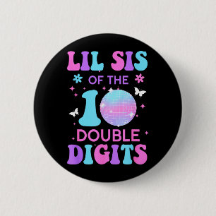 Kleine Schwester des Geburtstagsmädchens Doppelte  Button
