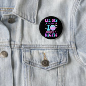 Kleine Schwester des Geburtstagsmädchens Doppelte  Button (Beispiel)