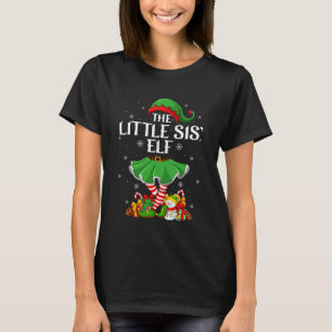 Kleine Schwester Elf Weihnachten Familie Elf Squad T-Shirt