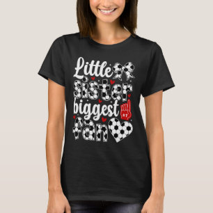 Kleine Schwester Fußball Schwester Fußballspielers T-Shirt