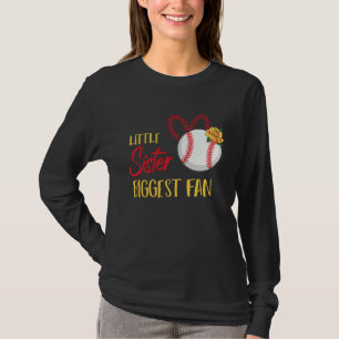 Kleine Schwester größter Fan Baseball Ball Homeru T-Shirt