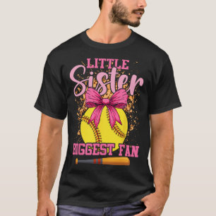 Kleine Schwester größter Fan Lustige Softll-Schwes T-Shirt