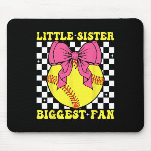Kleine Schwester größter Fan Retro Softll Schweste Mousepad