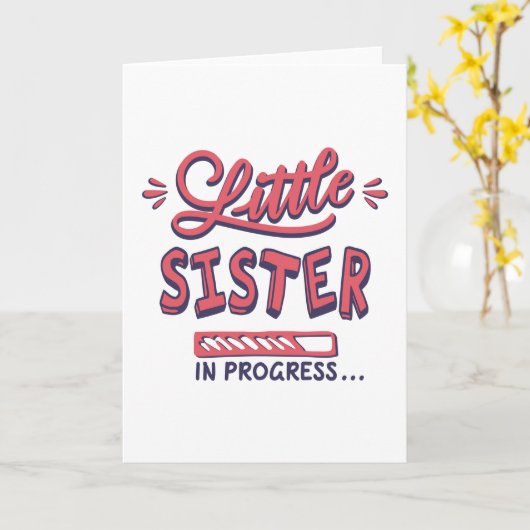 Kleine Schwester im Gange Karte (Gelbe Blume)