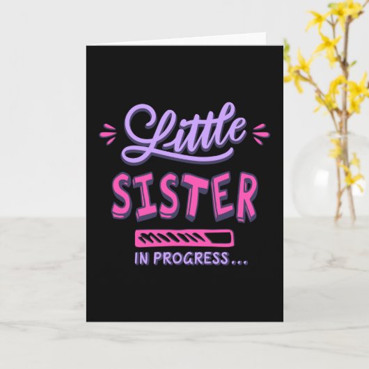 Kleine Schwester im Gange Karte (Gelbe Blume)