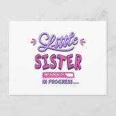 Kleine Schwester im Gange Postkarte (Vorderseite)