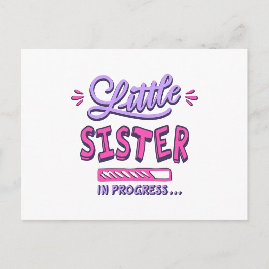 Kleine Schwester im Gange Postkarte (Vorderseite)