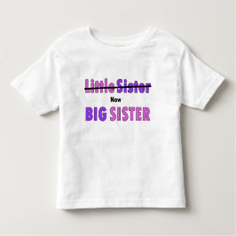 Kleine Schwester jetzt Große Schwester lila rosa T Kleinkind T-shirt