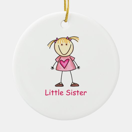 KLEINE SCHWESTER KERAMIK ORNAMENT (Vorne)