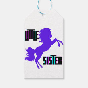 Kleine Schwester Lila Pony Geschenkanhänger
