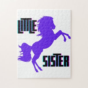 Kleine Schwester Lila Pony Puzzle
