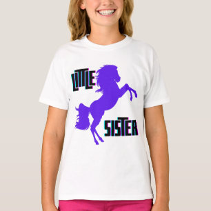 Kleine Schwester Lila Pony T-Shirt