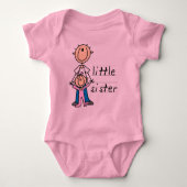 Kleine Schwester mit Big Brother T - Shirt und Ges (Vorderseite)