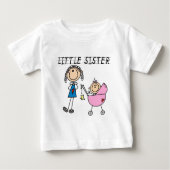 Kleine Schwester mit großen Sis-Hemden Baby T-shirt (Vorderseite)