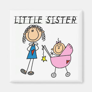 Kleine Schwester mit großen SIS-T-Shirts Magnet