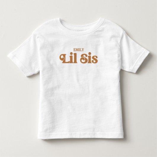 Kleine Schwester Personalisierte Schwangerschaft o Kleinkind T-shirt (Vorderseite)