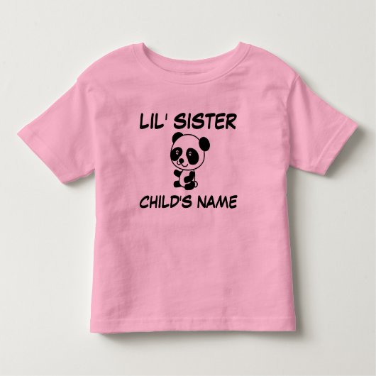 KLEINE SCHWESTER Personalisierte T - Shirt (Vorderseite)