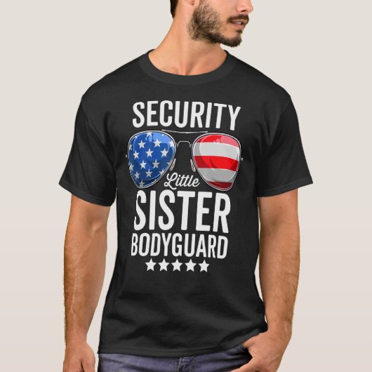 Kleine Schwester Security Big Brother Security T-Shirt (Vorderseite)