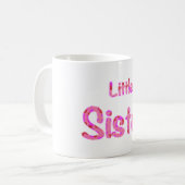 Kleine Schwester-Typografie Kaffeetasse (Vorderseite Links)