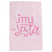 Kleine Schwester Typografie Modren Text Mittlere Geschenktüte (Vorderseite)
