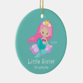 Kleine Schwester unter der Meerjungfrau Keramik Ornament (Rechts)