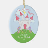 Kleine Schwester-Weihnachtsverzierung Keramik Ornament (Rechts)